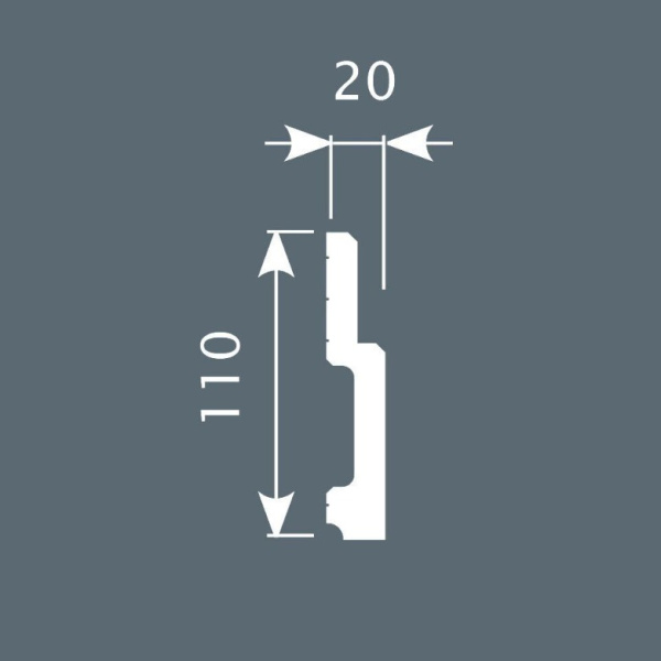 Напольный плинтус Cosca PX 010, 110х20
